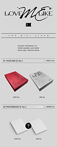 אומגה X - Love Me כמו [אהבה+כמו Set Full ver.] 2 אלבומים+Bolsvos K -Pop Ebook, 1EA BOLSVOS מדבקה עבור TopLoader,